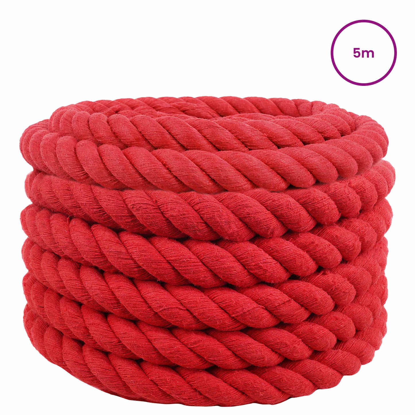 Rope Red 6 x 6 x 500 cm Cotton