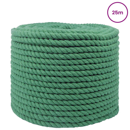Cotton Rope 14 mm 25 m Green 100% Cotton