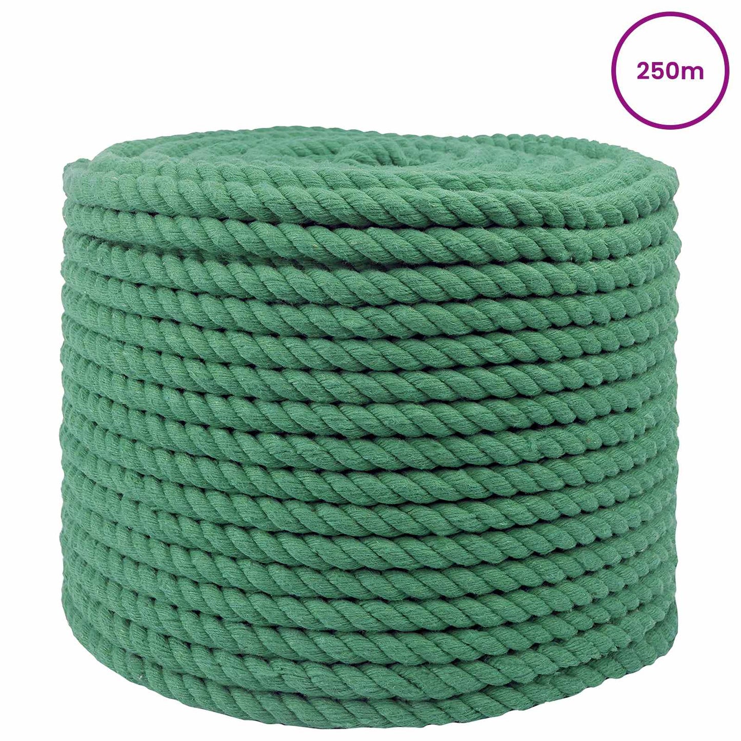 Rope Green 1.4 x 1.4 x 25000 cm Cotton