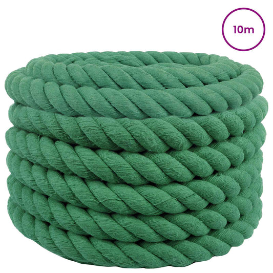 Cotton Rope 40 mm 10 m Green 100% Cotton