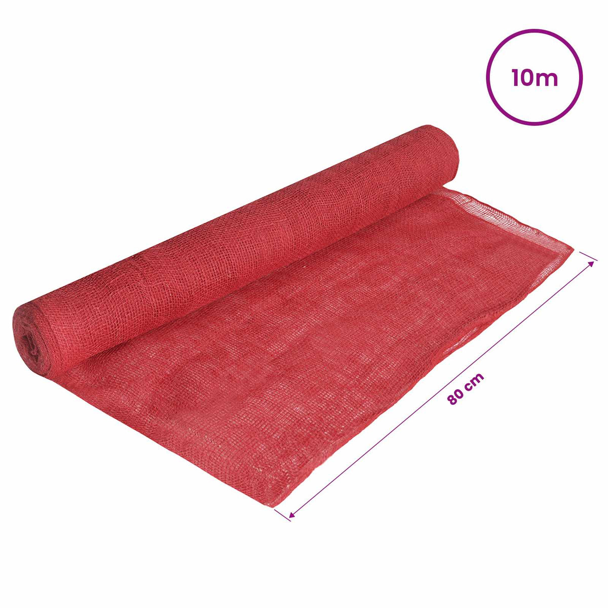 Jute Roll 160 x 1000 cm Red