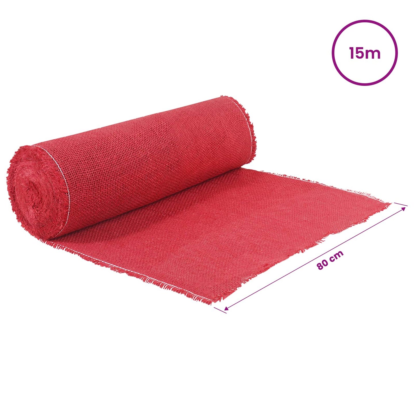 Jute Roll 160 x 1500 cm Red