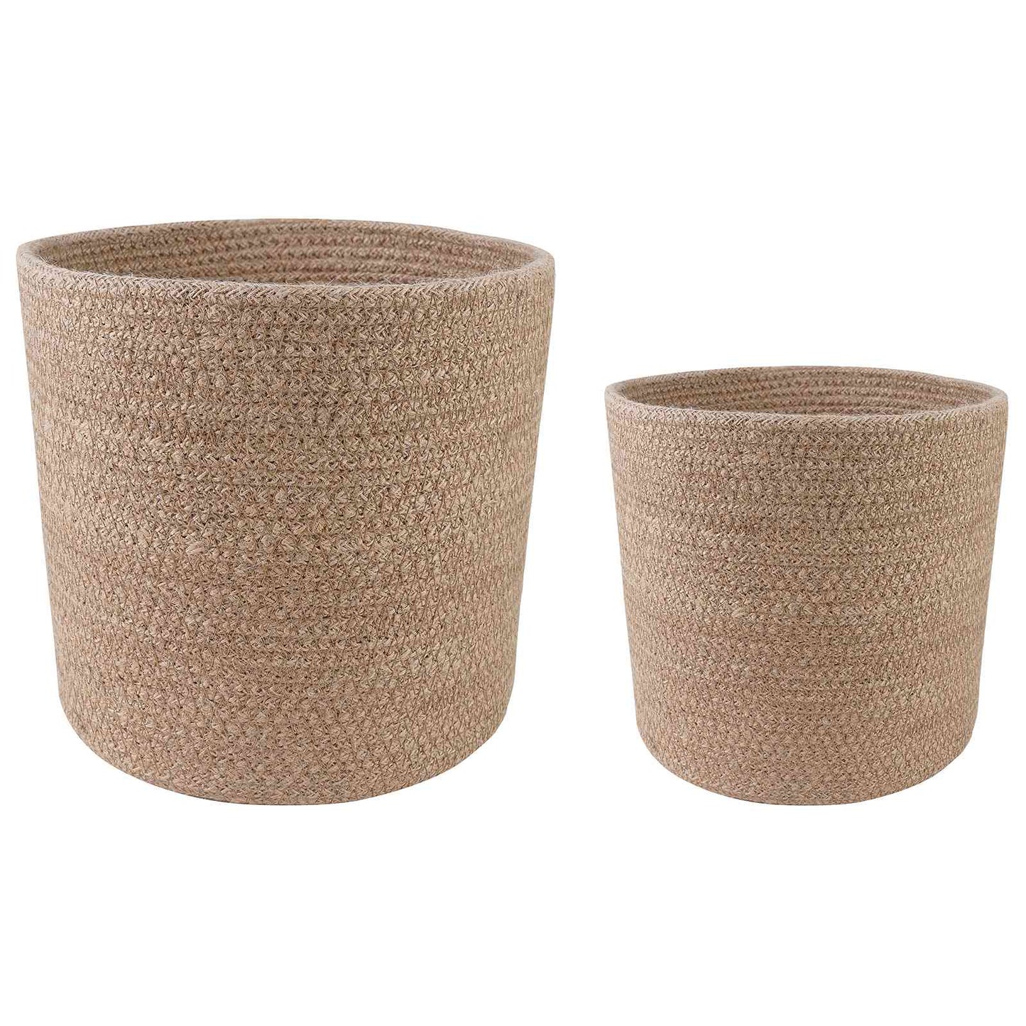 Plant Pot Set 2 pcs Natural Ø 28 x 28 cm 100% Tossa Jute