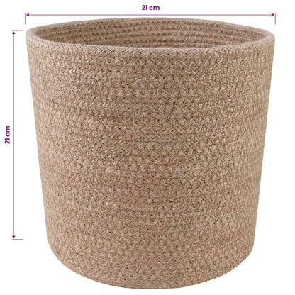 Plant Pot Set 2 pcs Natural Ø 21 x 21 cm 100% Tossa Jute