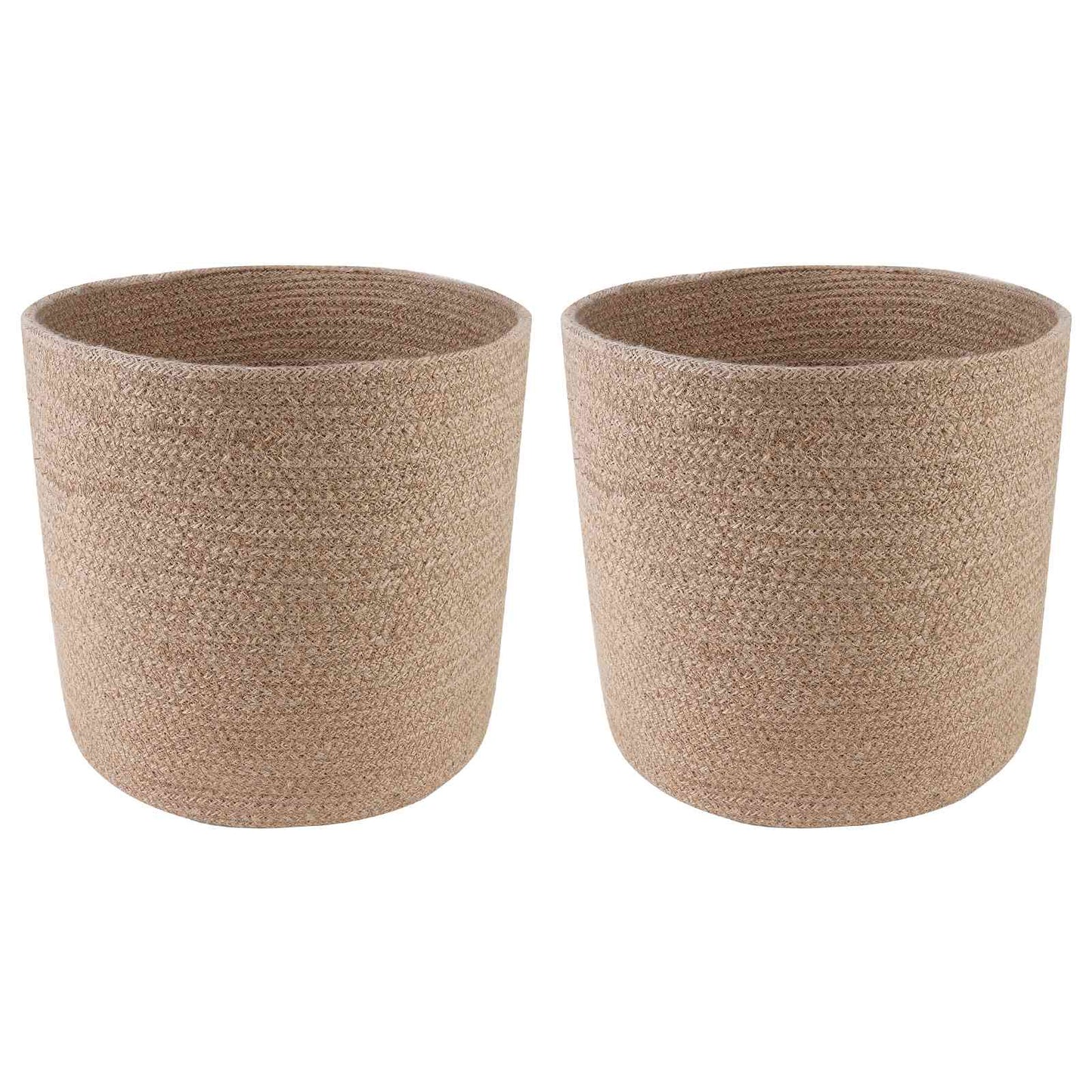 Plant Pot Set 2 pcs Natural Ø 28 x 28 cm 100% Tossa Jute