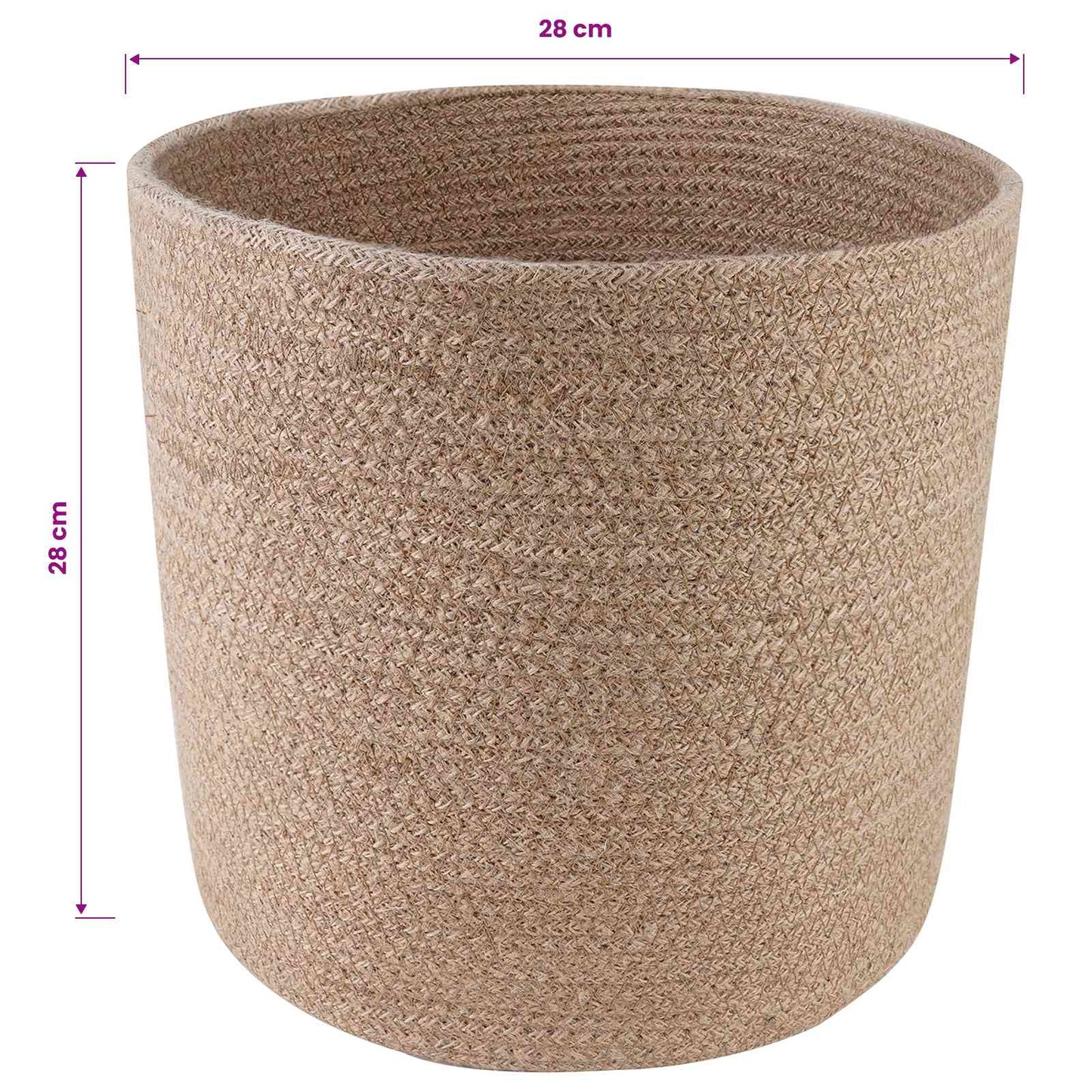 Plant Pot Set 2 pcs Natural Ø 28 x 28 cm 100% Tossa Jute