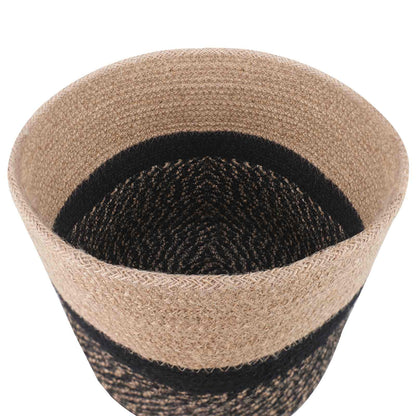 Plant Pot Set 2 pcs Natural and Black Ø 28 x 28 cm