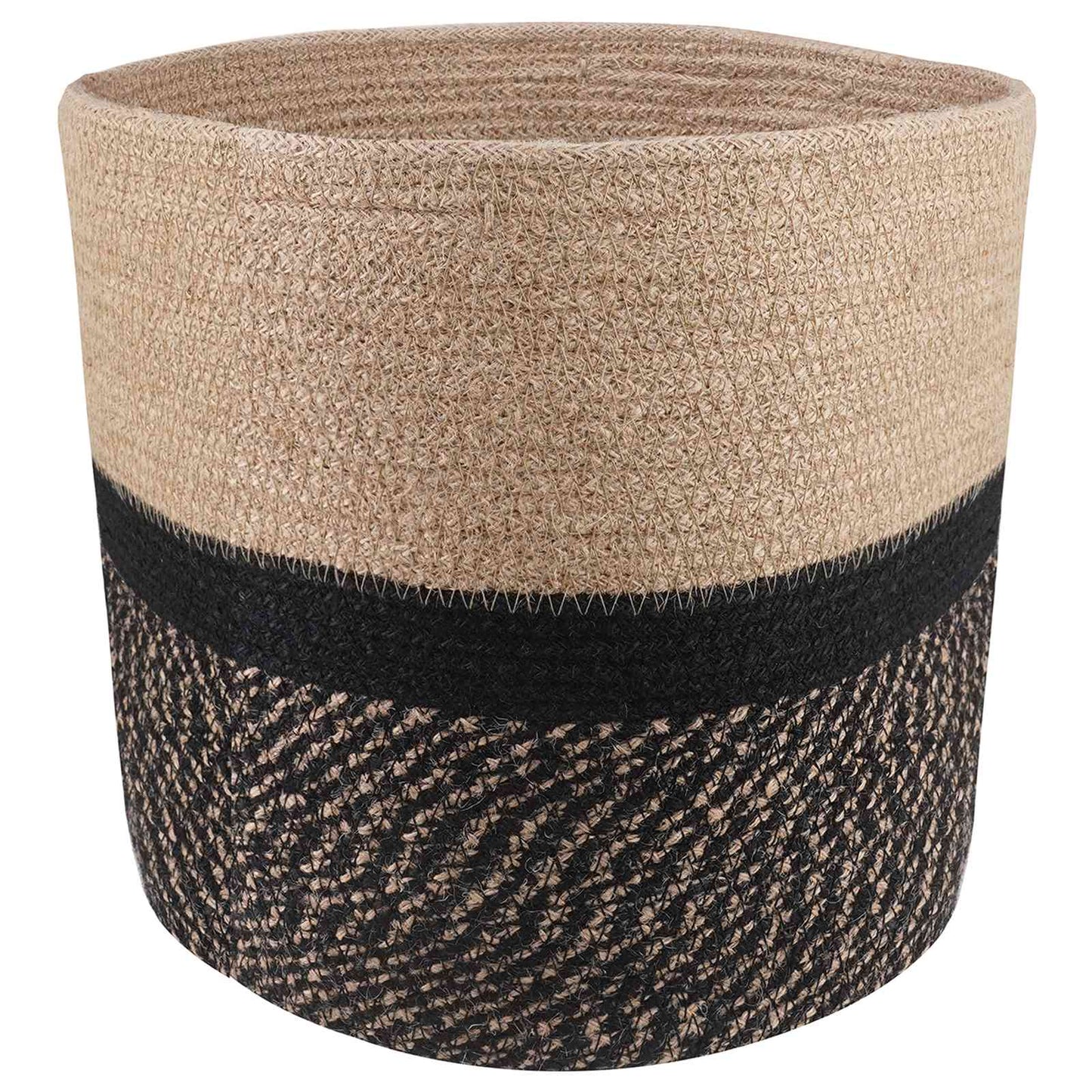 Plant Pot Set 2 pcs Natural and Black Ø 28 x 28 cm