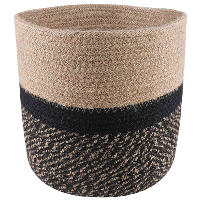 Plant Pot Set 2 pcs Natural and Black Ø 28 x 28 cm