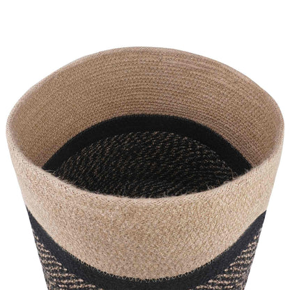 Plant Pot Set 2 pcs Natural and Black Ø 28 x 28 cm