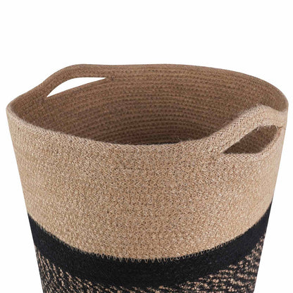 Plant Pot Set 2 pcs Natural and Black Ø 28 x 28 cm