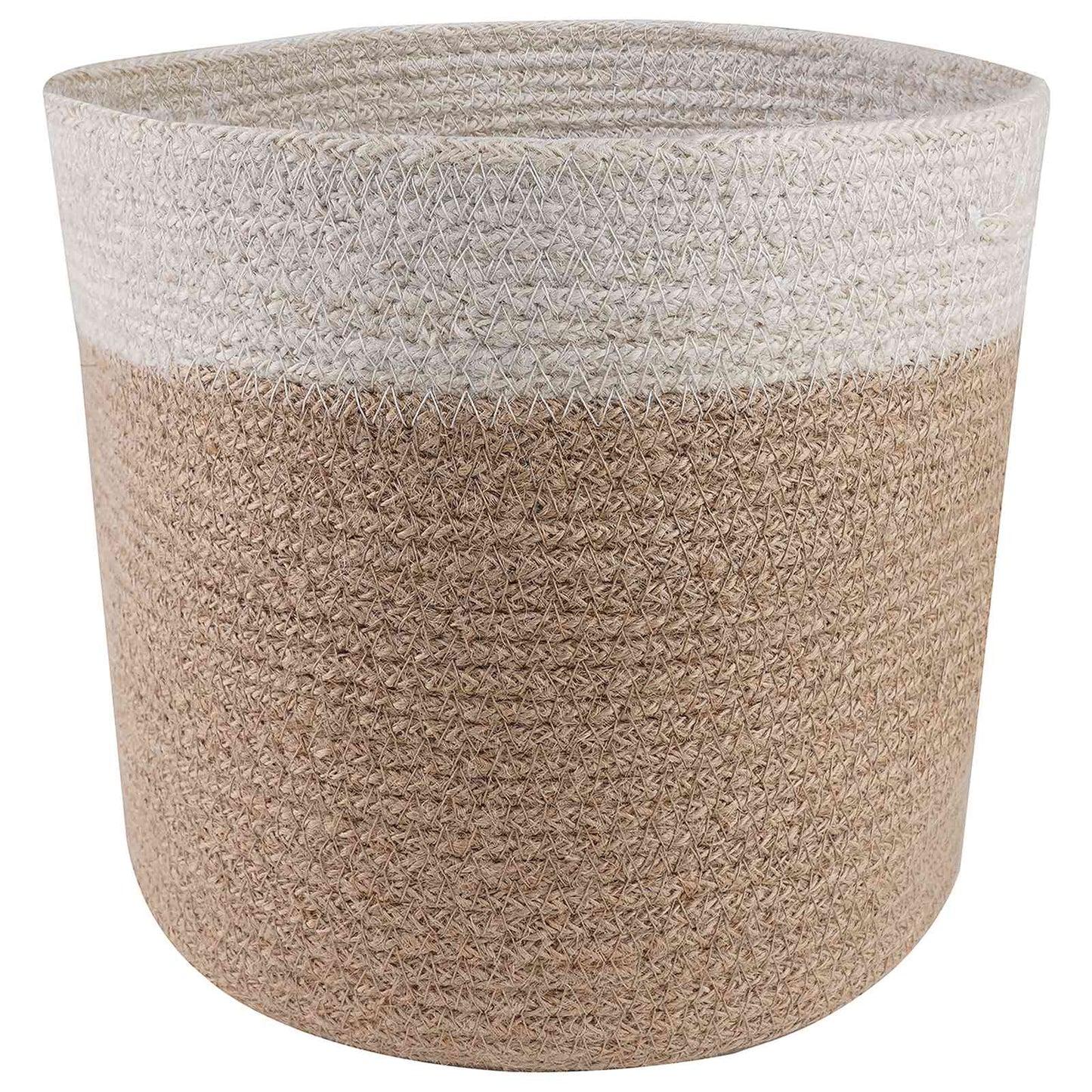Plant Pot Set 2 pcs Natural and White Ø 28 x 28 cm
