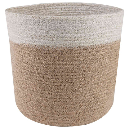 Plant Pot Set 2 pcs Natural and White Ø 28 x 28 cm
