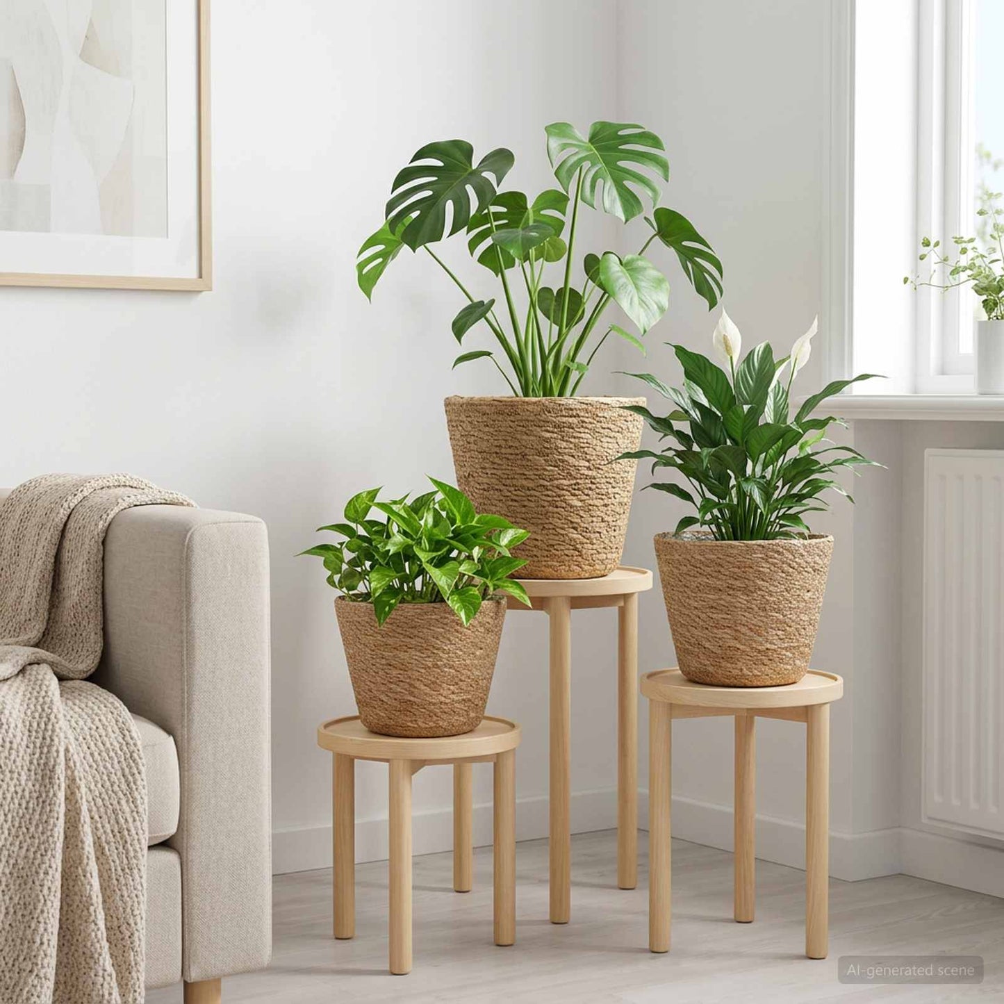 3 pcs Natural Ø26 x 19 cm 100% Seagrass