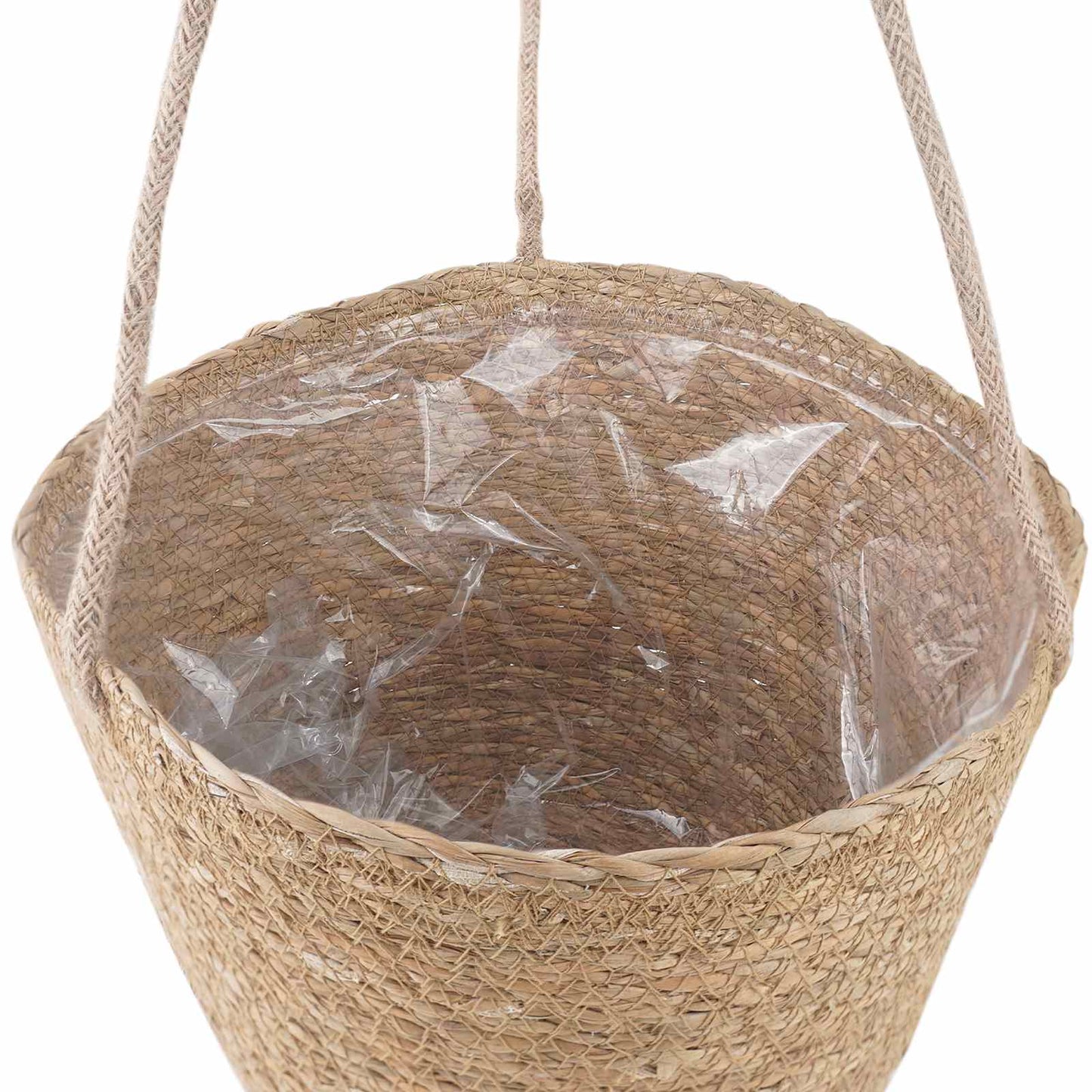 Seagrass Plant Baskets 3 pcs Natural Ø26 x 19 cm 100% Seagrass