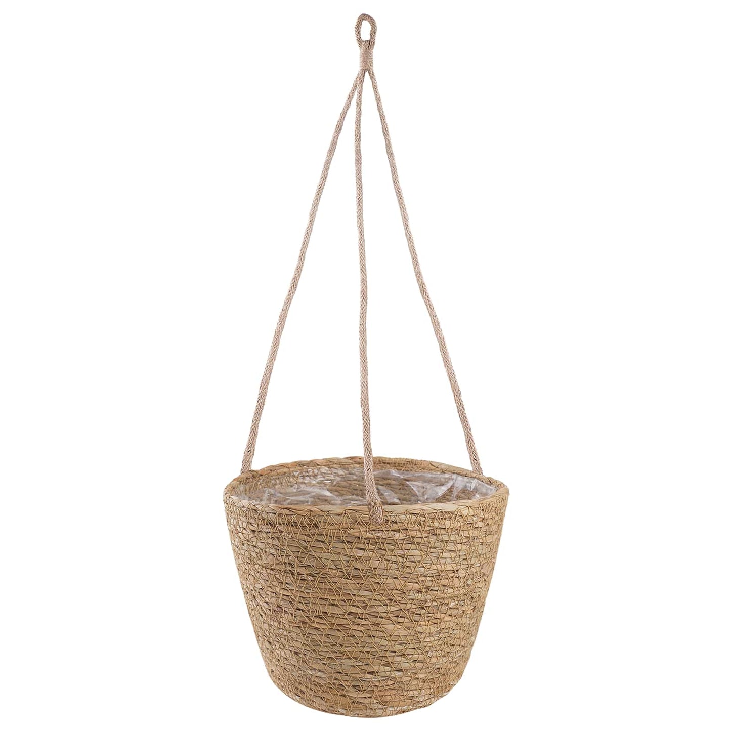 Seagrass Plant Baskets 3 pcs Natural Ø26 x 19 cm 100% Seagrass
