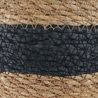 Seagrass Plant Baskets 3 pcs Natural and Black Ø26 x 19 cm