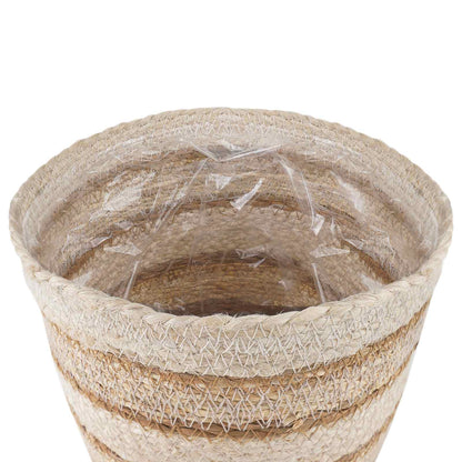 Seagrass Plant Baskets 3 pcs Natural,White and Beige