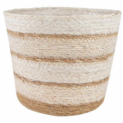 Seagrass Plant Baskets 3 pcs Natural,White and Beige