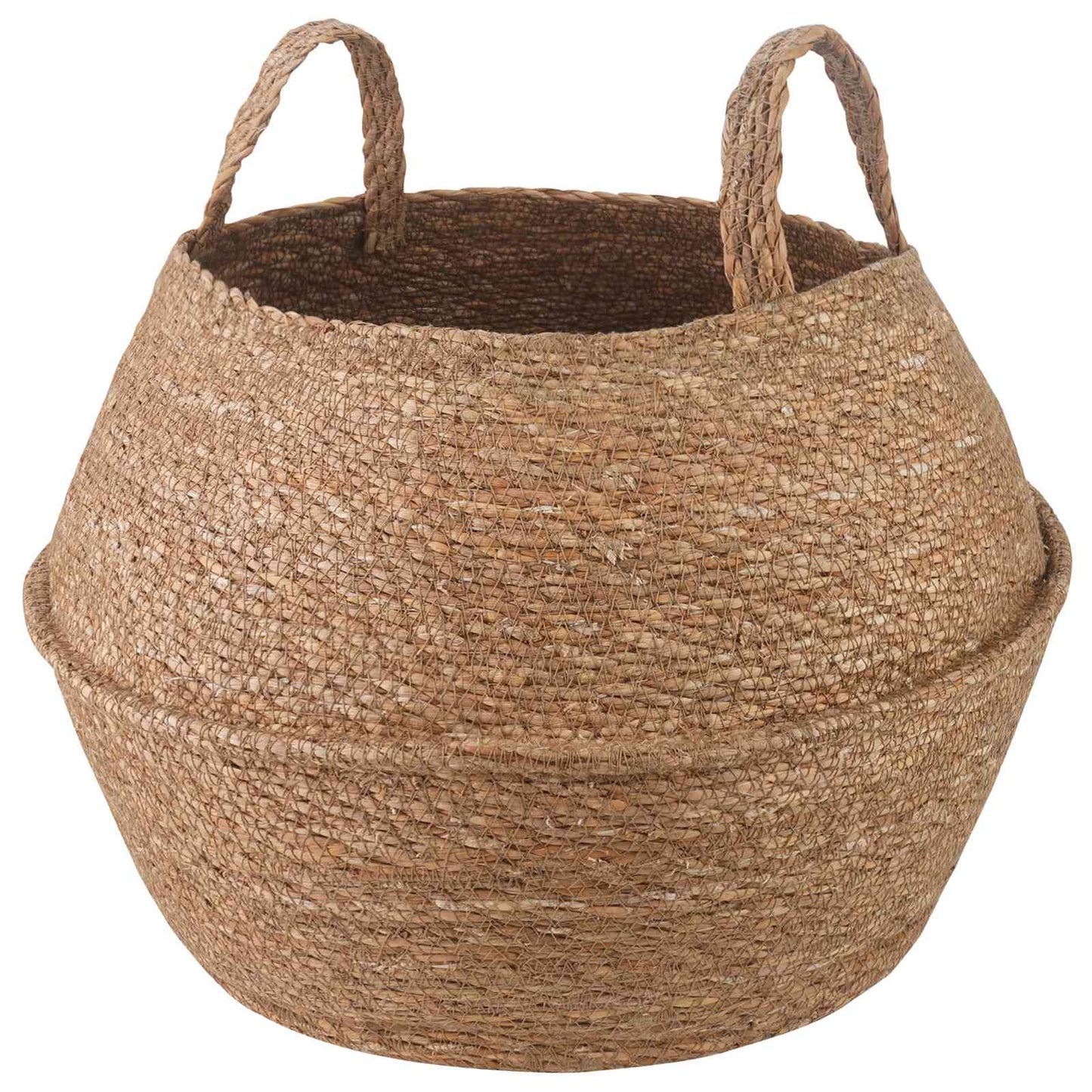 Plant Pot with Handles Natural Ø 45 x 36 cm 100% Seagrass