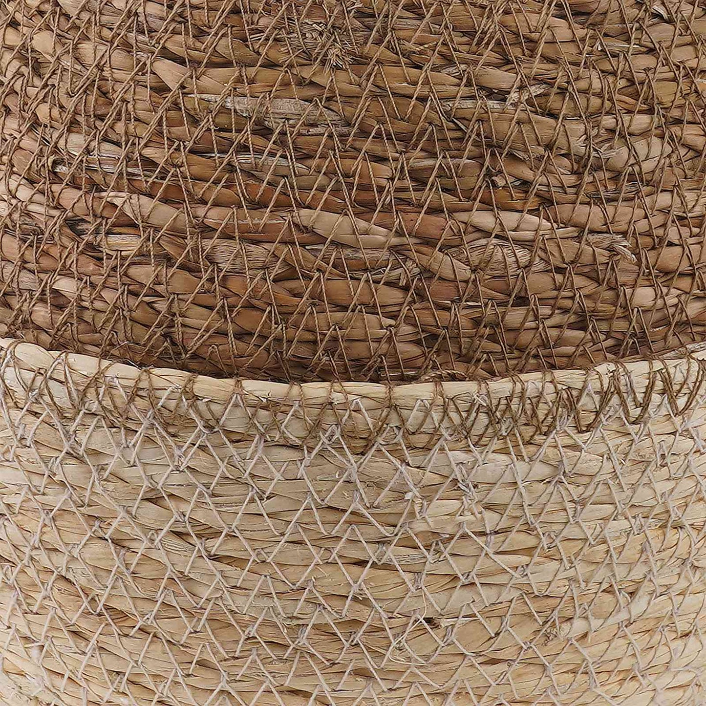 Plant Pot with Handles 2 pcs White Ø 22 x 20 cm 100% Seagrass