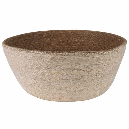 Plant Pot with Handles White Ø 45 x 36 cm 100% Seagrass