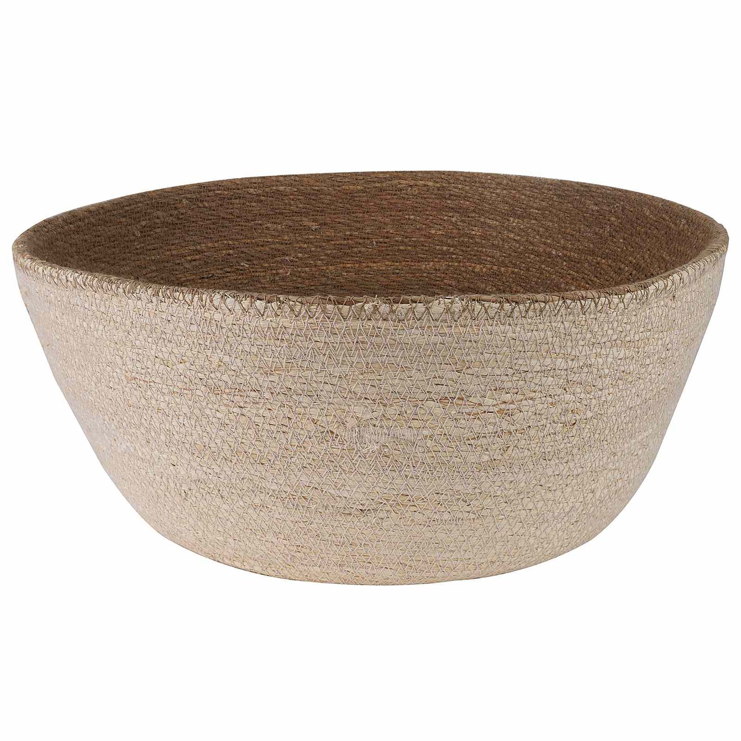 Plant Pot with Handles 2 pcs White Ø 45 x 36 cm 100% Seagrass