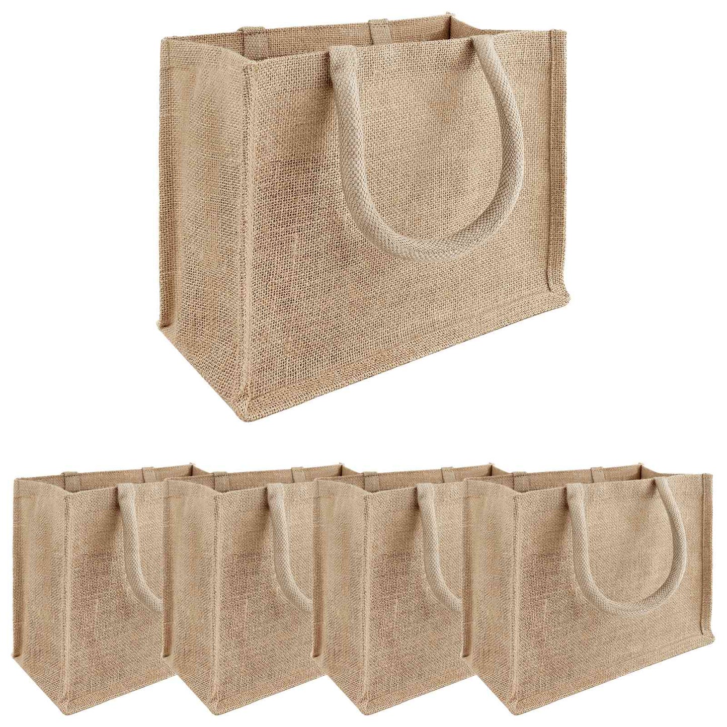 Jute Handbags 5 Natural 26 x 22 x 14 cm 100% Tossa Jute