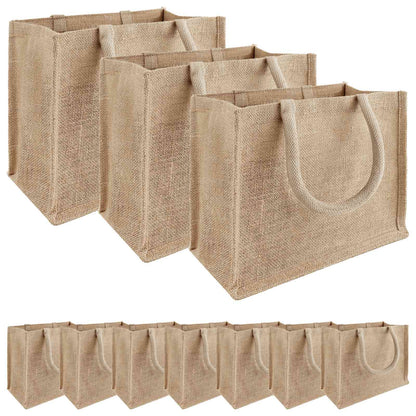 Jute Handbags 10 Natural 26 x 22 x 14 cm 100% Tossa Jute