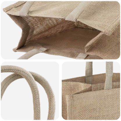 Jute Handbags 50 Natural 26 x 22 x 14 cm 100% Tossa Jute