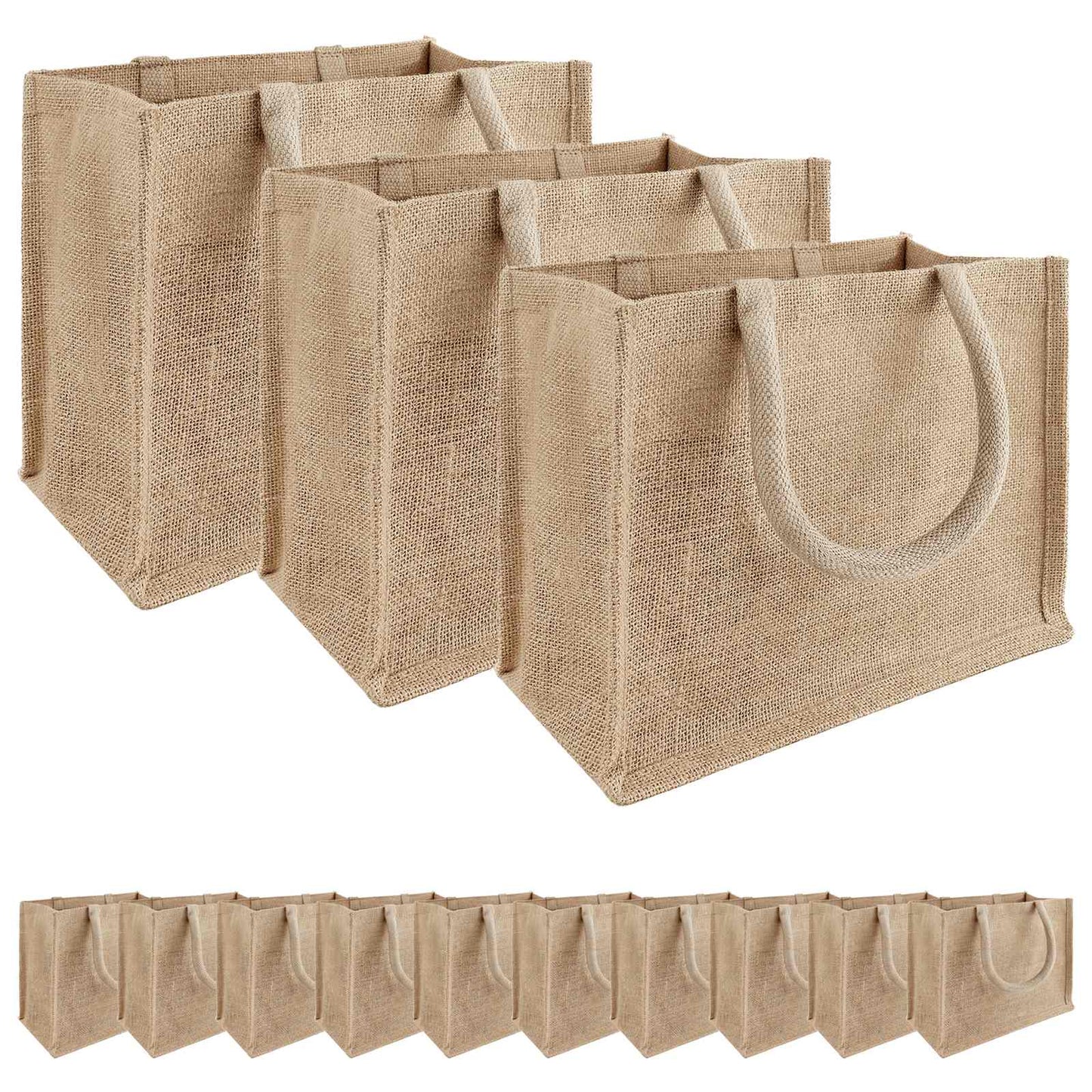 Jute Handbags 50 Natural 26 x 22 x 14 cm 100% Tossa Jute