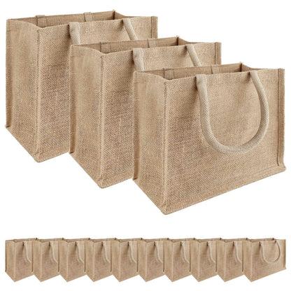 Jute Handbags 50 Natural 26 x 22 x 14 cm 100% Tossa Jute
