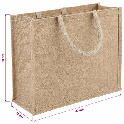 Jute Handbags 10 Natural 42 x 33 x 19 cm 100% Tossa Jute