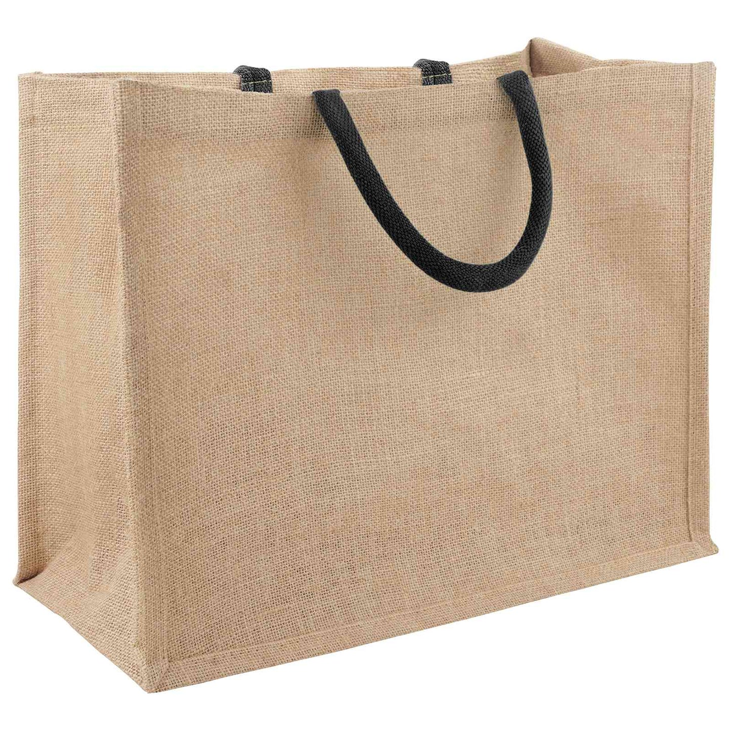 Jute Handbags 5 Natural and Black 42 x 33 x 19 cm
