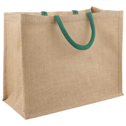 Jute Handbags 5 Natural and Green 42 x 33 x 19 cm