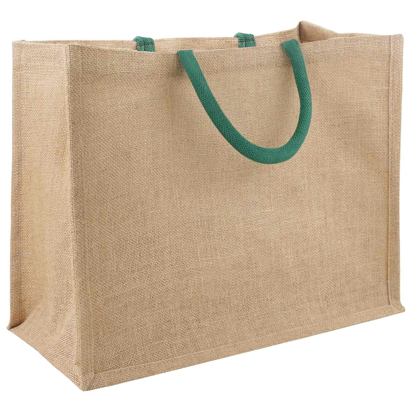 Jute Handbags 10 Natural and Green 42 x 33 x 19 cm