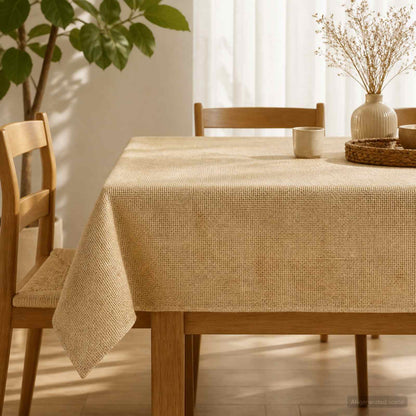 Jute Tablecloth Natural 140 x 300 cm 100% Tossa Jute