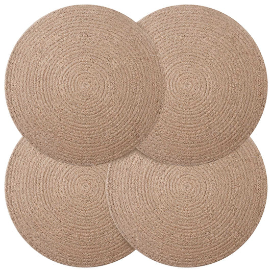 Jute Placemets 4 pcs Natural 100% Tossa Jute