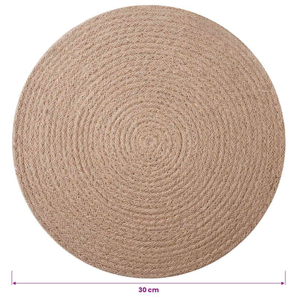 Jute Placemets 12 pcs Natural Ø 30 cm 100% Tossa Jute