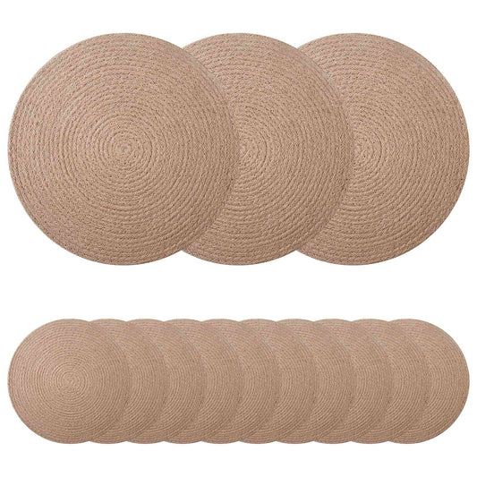 Jute Placemets 50 pcs Natural 100% Tossa Jute