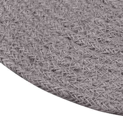 Jute Placemets 4 pcs Grey Ø 30 cm 100% Tossa Jute
