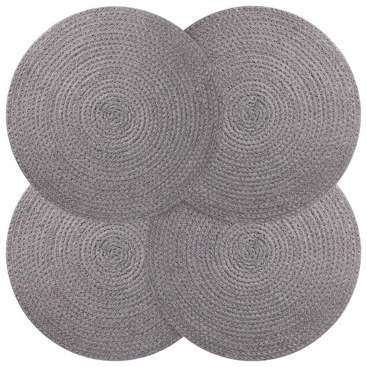 Jute Placemets 4 pcs Grey 100% Tossa Jute