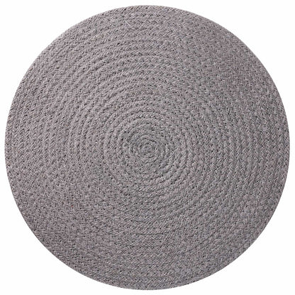 Jute Placemets 6 pcs Grey Ø 30 cm 100% Tossa Jute