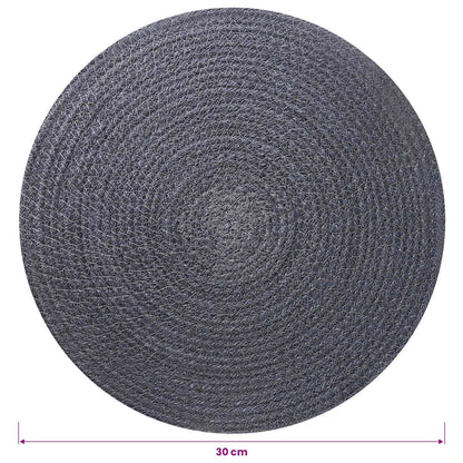 Jute Placemets 4 pcs Dark grey Ø 30 cm 100% Tossa Jute