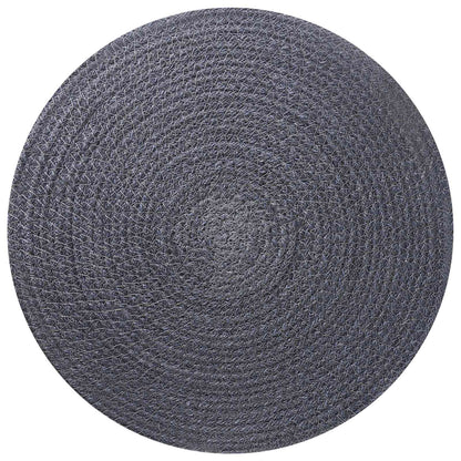 Jute Placemets 12 pcs Dark grey Ø 30 cm 100% Tossa Jute