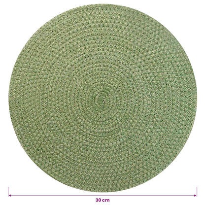 Jute Placemets 12 pcs Olive green Ø 30 cm 100% Tossa Jute