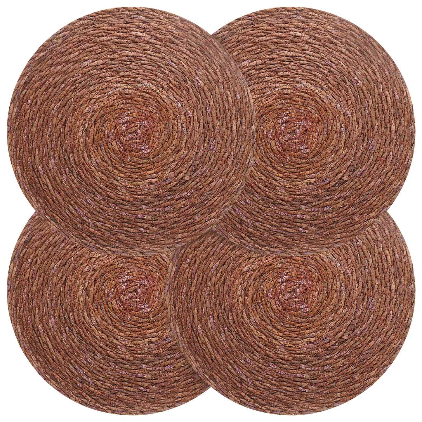 Seagrass Placemets 4 pcs Brown Ø 30 cm 100% Seagrass
