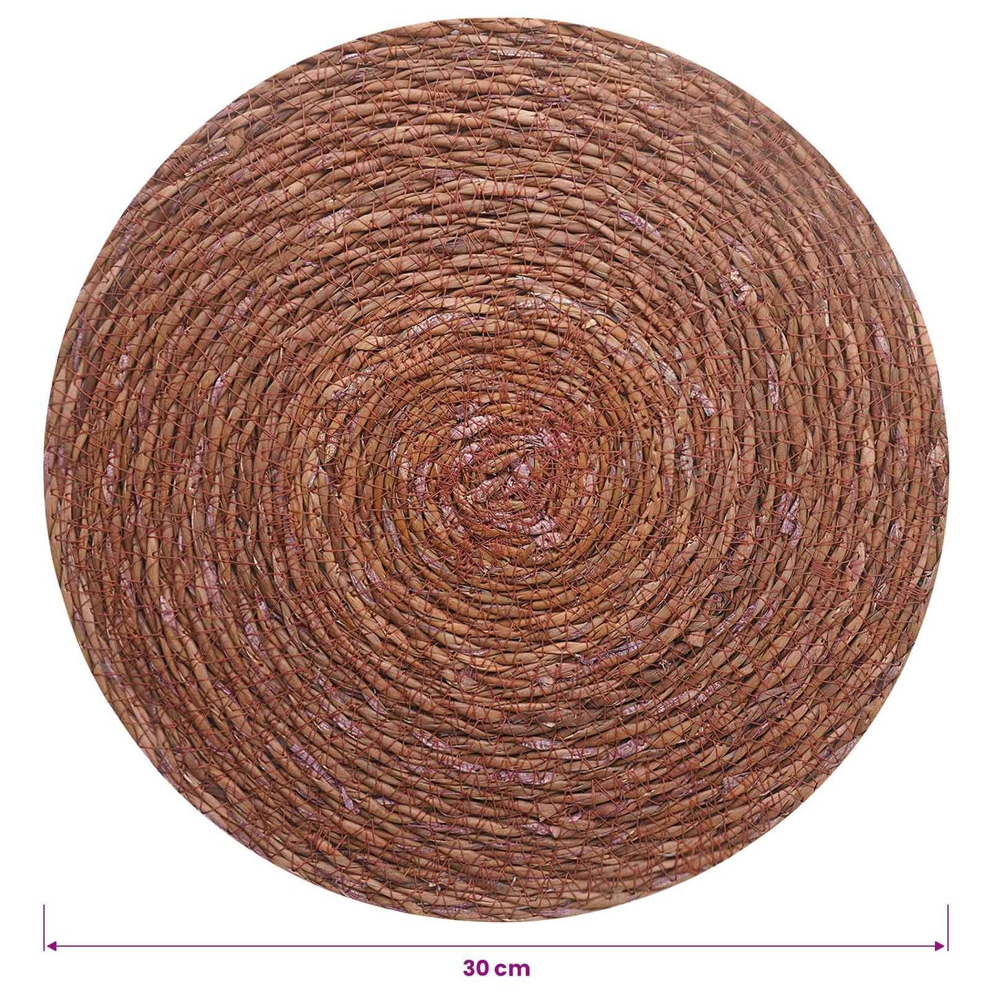 Seagrass Placemets 12 pcs Brown Ø 30 cm 100% Seagrass