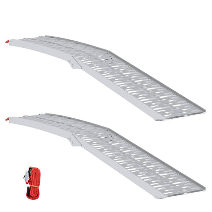 Foldable Motorcycle Ramp 340 kg per ramp 2 pcs Silver Aluminium