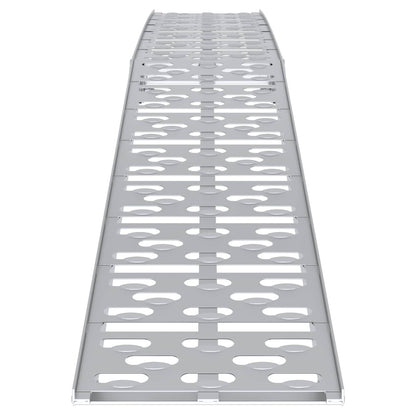 Foldable Motorcycle Ramp 340 kg per ramp 2 pcs Silver Aluminium